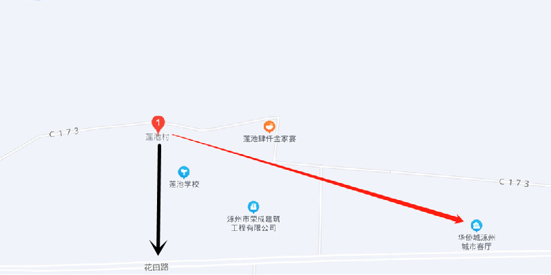 莲池村距离现在花田路和华侨城展示中心位置图