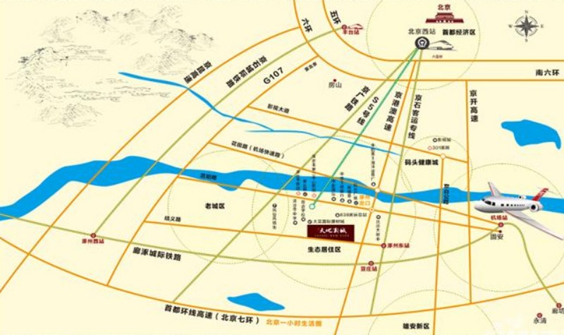 涿州天地新城区位交通图
