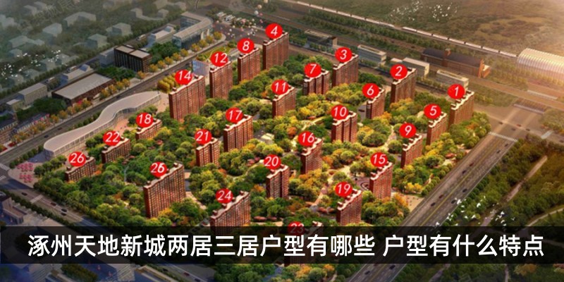 涿州天地新城两居三居户型有哪些 户型有什么特点