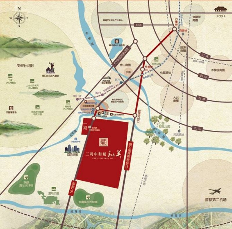 涿州三利中和城交通配套图