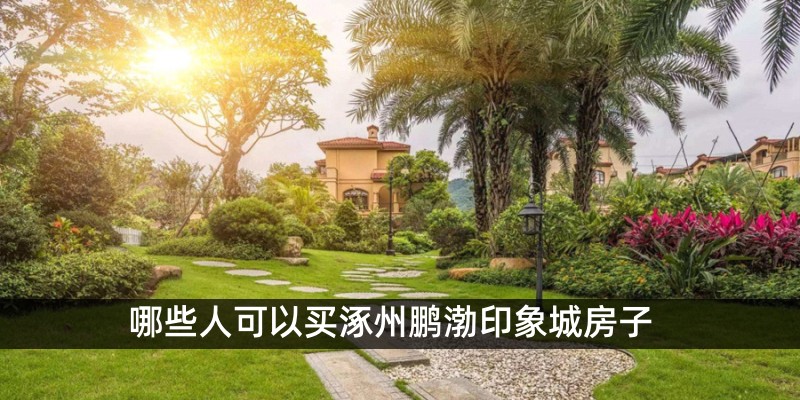 哪些人可以买涿州鹏渤印象城房子