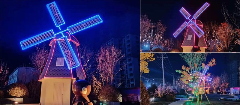 夜色下的鹏渤印象城景观示范区