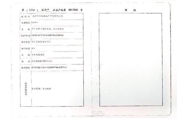 万科城际之光不动产权证