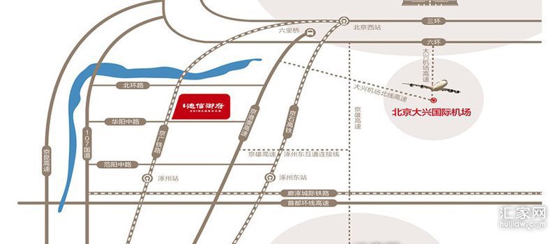 德信御府区位图(主要交通干道)
