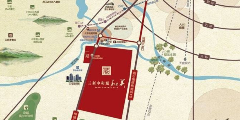 三利中和城区位图