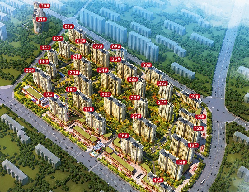 涿州鹏渤印象城鸟瞰图