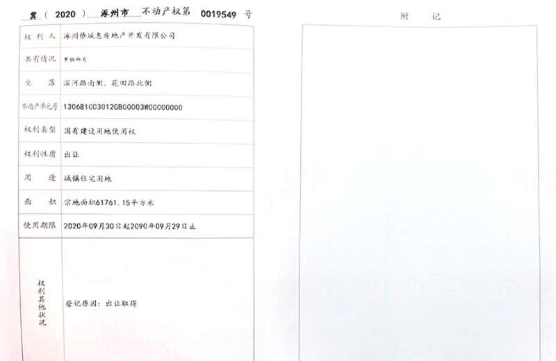 《国有土地使用证》