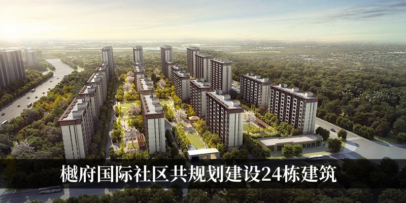 樾府国际社区共规划建设24栋建筑