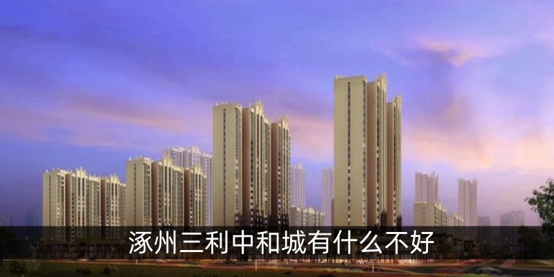 涿州三利中和城有什么不好