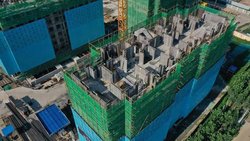 中冶未来城2021年7月工程进度(洋房29#楼主体封顶)