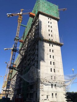 涿州华远海蓝城二期2021年10月工程进度(2#楼二次结构施工)