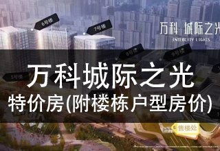 2021年12月,万科城际之光推出特价房(附楼栋户型房价)