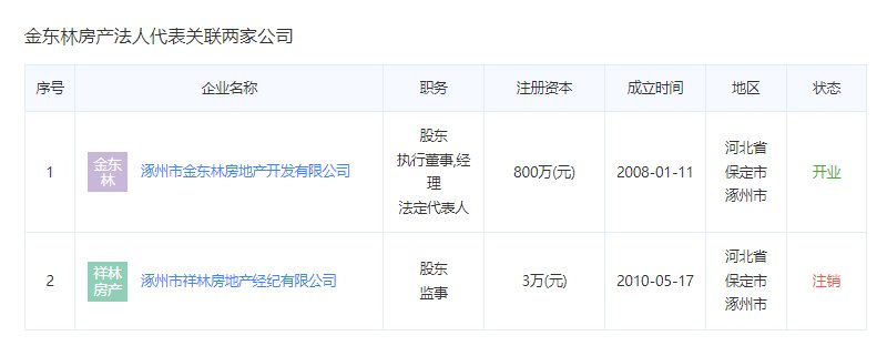 东林家园开发商法人代表关联公司