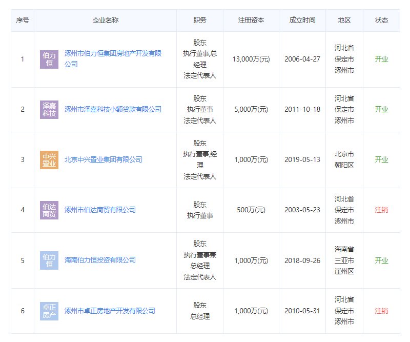 同善园小区开发商法人代表关联公司