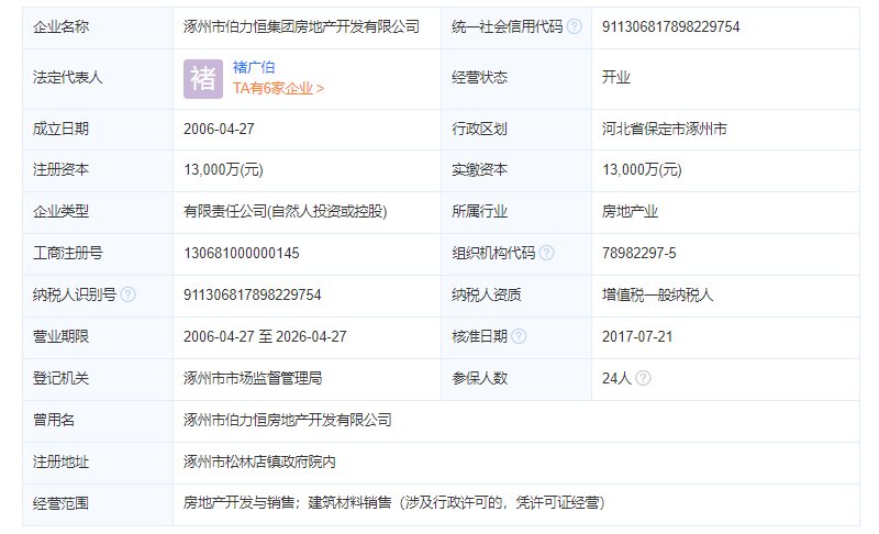 涿州京第银座开发商工商注册信息