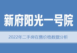 2022年，涿州新府阳光一号院二手房在售价格数据分析