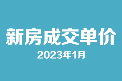 2023年1月涿州新房(高层 洋房 叠拼 合院)成交价格