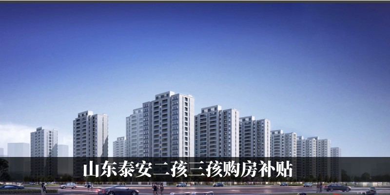 山东泰安二孩三孩购房补贴