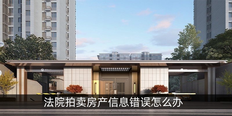 法院拍卖房产信息错误怎么办