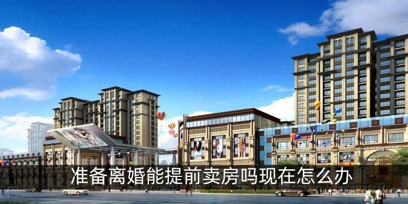 准备离婚能提前卖房吗现在怎么办