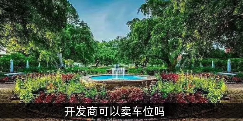 开发商可以卖车位吗