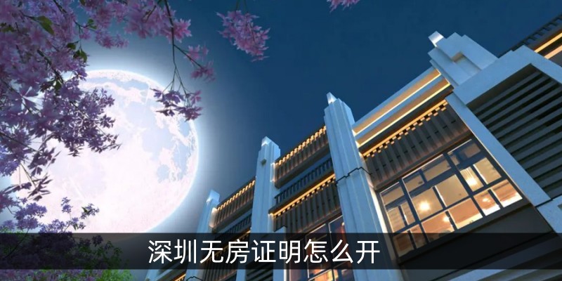 深圳无房证明怎么开