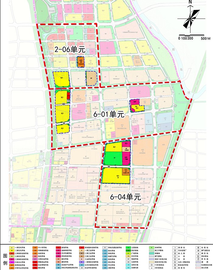 高新区控制单元修改前的规划图