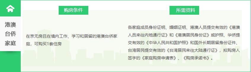 港澳台侨家庭北京购房条件及所需资料